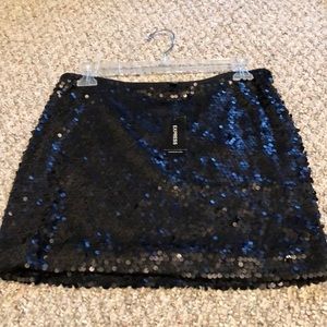 Express Sequin Mini Skirt NWT